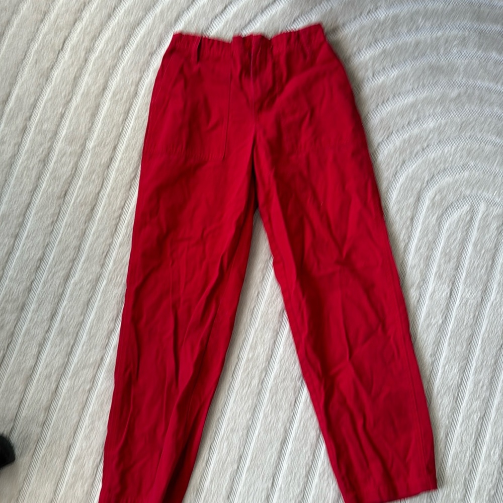 Red Cargo Skater Pants